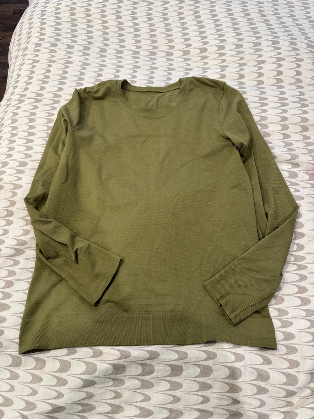lululemon athletica Olive Green Long Sleeve Top